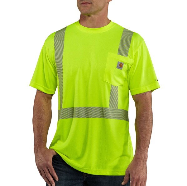 Carhartt Class 2 Hi-Vis Force Short Sleeve T-Shirt in Bright Lime